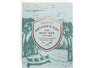 Crest Canoe Father's Day, Single Card