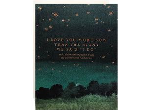 The Night We Said I Do, Single Card