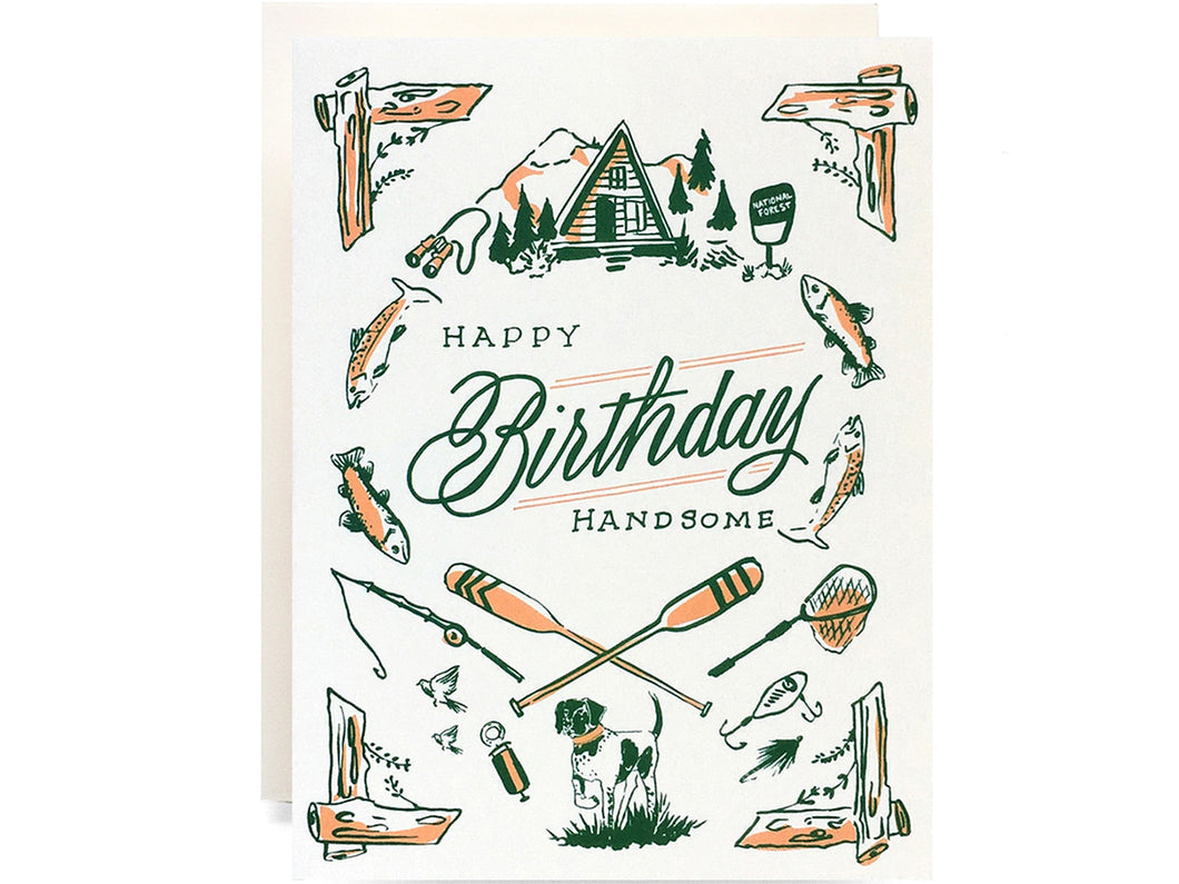 Outdoorsman Birthday, Single Card