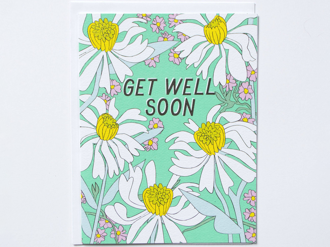 Get Well Soon Daisies, Single Card