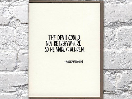 Devil Child Proverb, Single Card