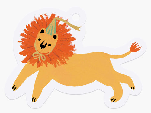 Party Lion Die Cut Gift Tags, Pack of 8