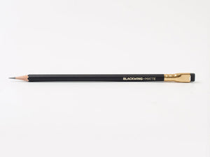 Matte Black Pencils with Black Eraser, Soft Graphite