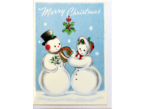 Two Snowmen, Single Card