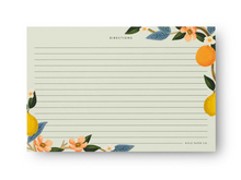 Citrus Grove Recipe Cards, Pack of 12