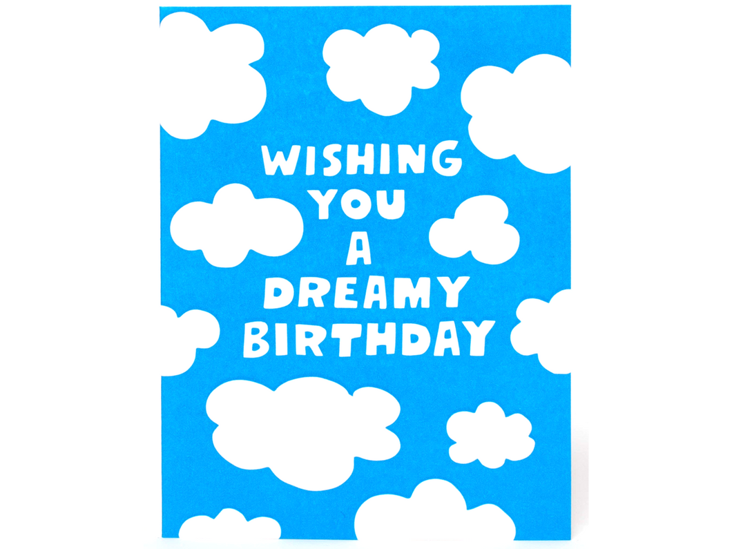 Dreamy Birthday Clouds, Single Card