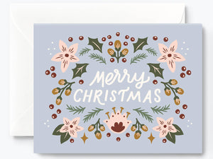 Christmas Florals, Single Card