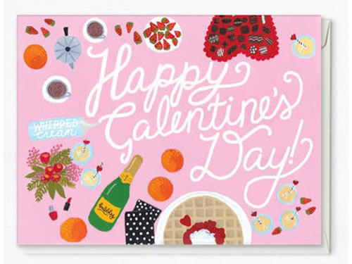 Galentine's Day Brunch, Single Card