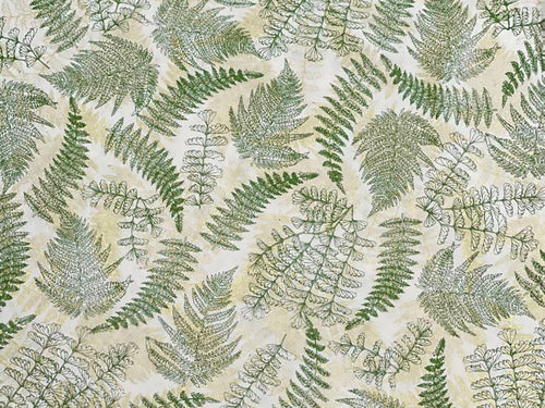 Fern, Gold & Olive on Cream, Handmade Paper