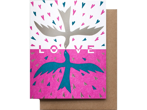 Birds in Love, Single Card