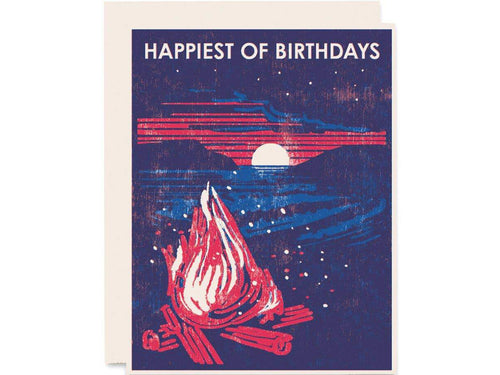 Beach Bonfire Birthday, Single Card