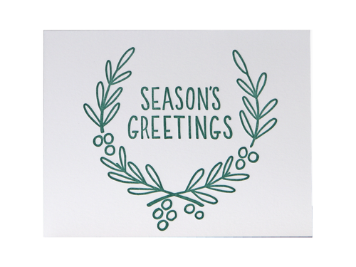Seasons Greetings Green, Single Card