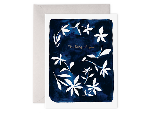 Indigo Flowers, Single Card