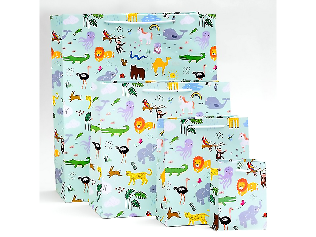 Jungle Animals Gift Bag, Various Sizes