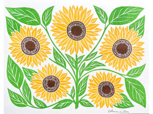 Garden Series: Sunflower Risograph Art Print