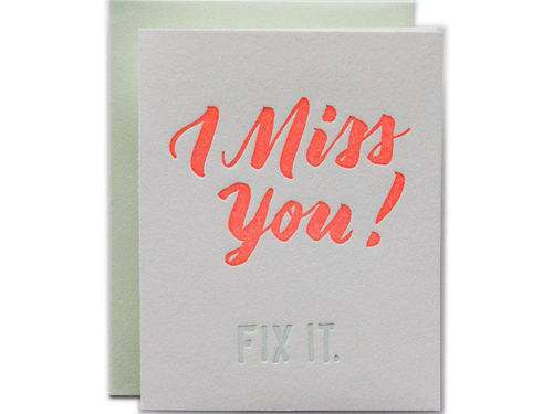I Miss You Fix It, Single Card