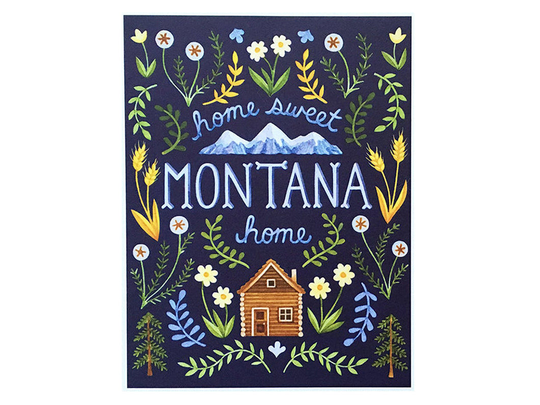 Home Sweet Montana Home Postcard