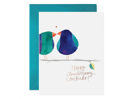 Lovebirds Anniversary, Single Card