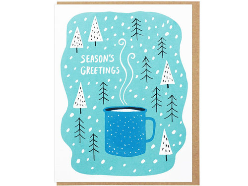 Season's Greetings Enamel Cup, Single Card