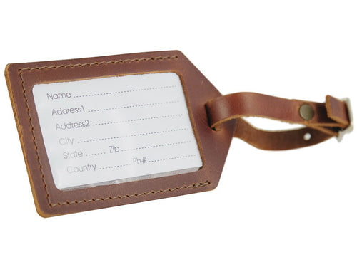 Leather Luggage Tag, various colors