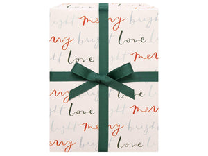 Merry Bright Love Light Gift Wrap, Roll