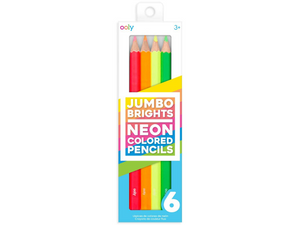 Jumbo Brights Neon Colored Pencils, Set of 6