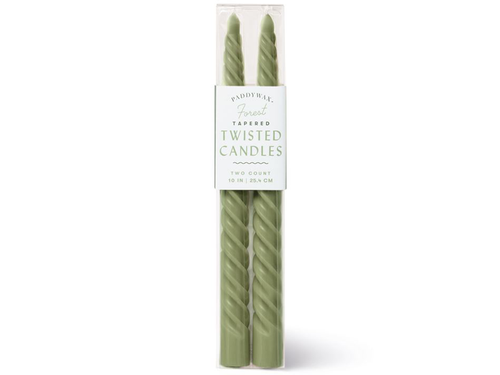 Tall Twisted Taper Candles, Set of 2