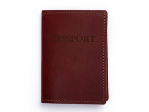 Leather Passport Holder, Various Colors