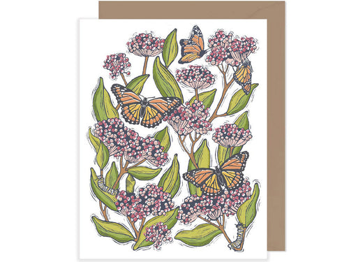 Monarch & Milkweed Everyday Butterfly, Single Card