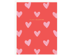 My Valentine Pink Hearts, Single Card