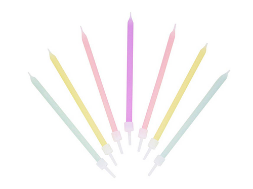 Rainbow Pastel Candles