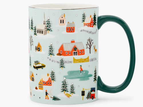 Holiday Village Porcelain Mug