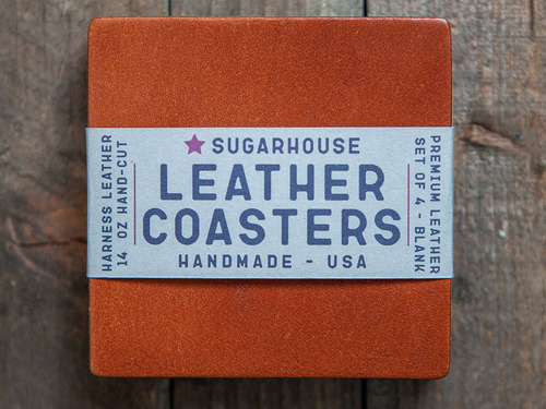 Leather Coasters, Set of 4