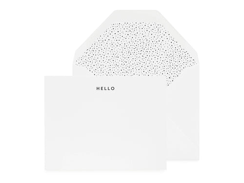 Hello, Speckle Dot Flat Notes, Boxed Set of 6