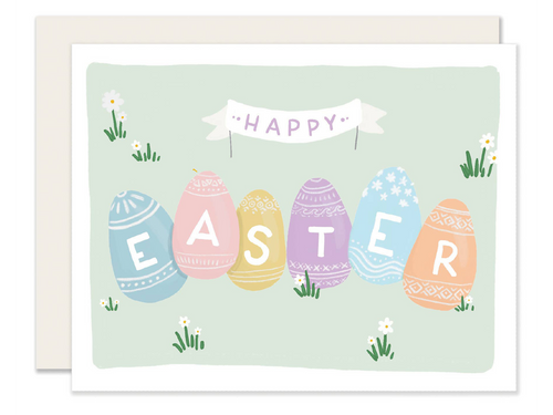 Happy Easter Eggs, Single Card