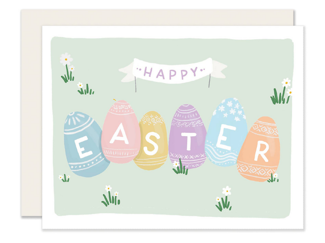 Happy Easter Eggs, Single Card