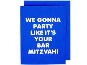 Bar Mitzvah Party, Single Card