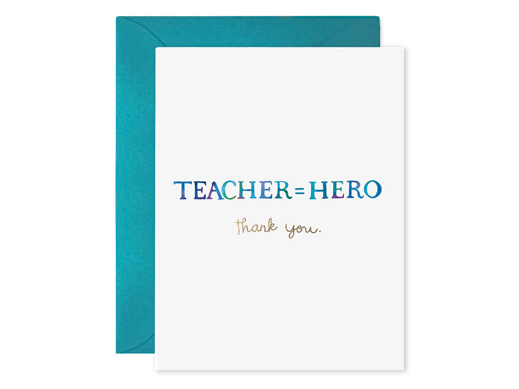 Teacher Equals Hero, Single Card