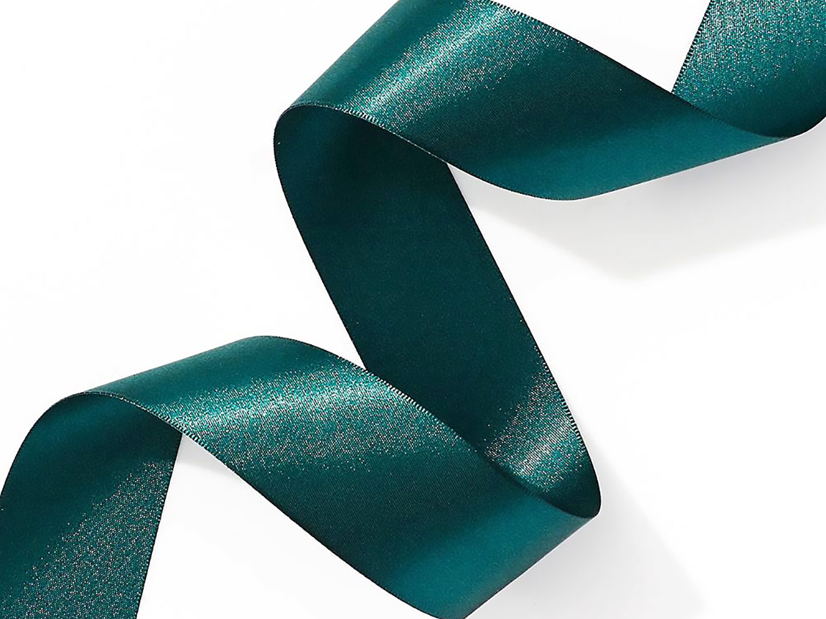 Teal online satin ribbon