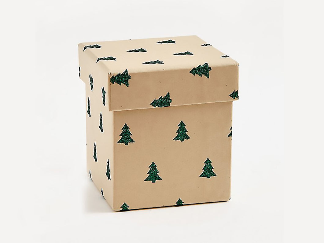 Green Glitter Tree, Medium Gift Box
