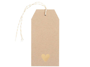 Gold Heart Foil Hang Tags, Set of 10 – Noteworthy Paper & Press
