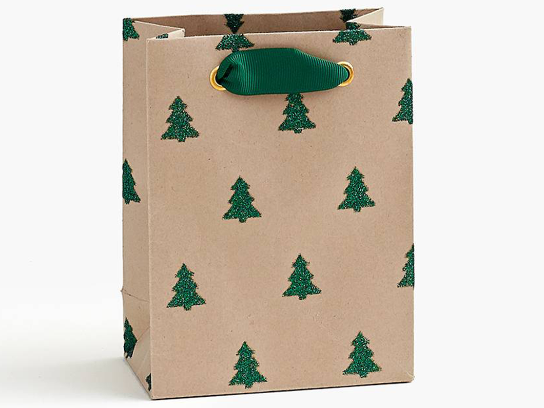 Green Glitter Tree Gift Boxes