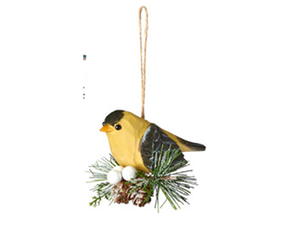 Carved Bird Ornament
