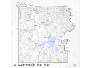 Map of Yellowstone National Park