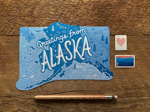Greetings from Alaska Postcard