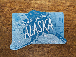 Greetings from Alaska Postcard