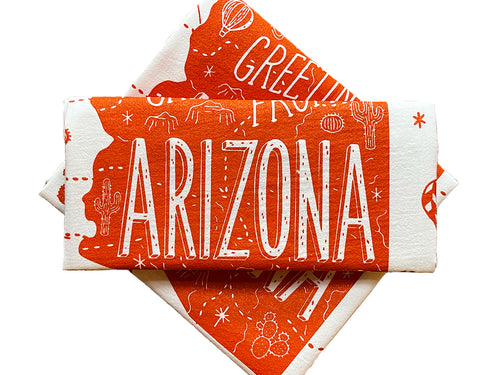 Greetings from Arizona Tea Towel