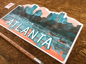 Atlanta Georgia Scenic Postcard