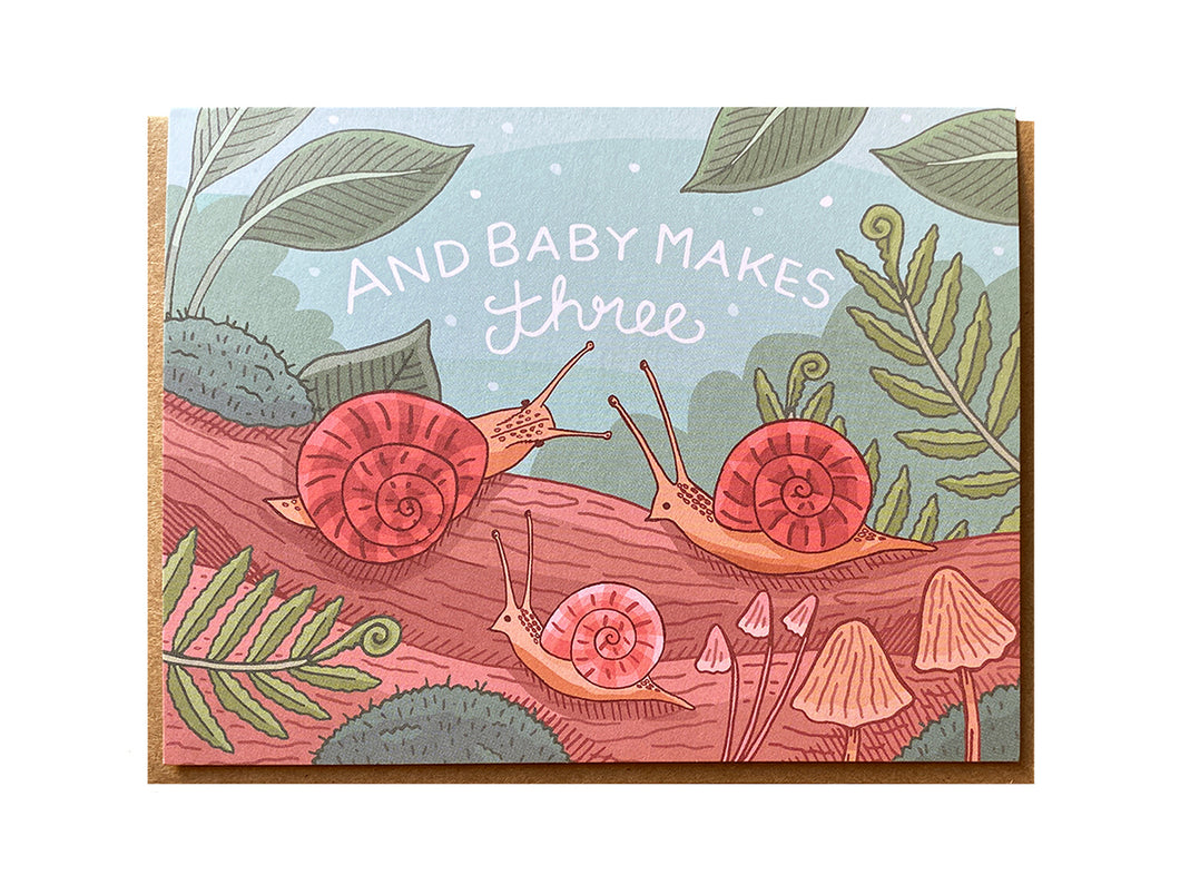 Baby Makes Three Greeting Card