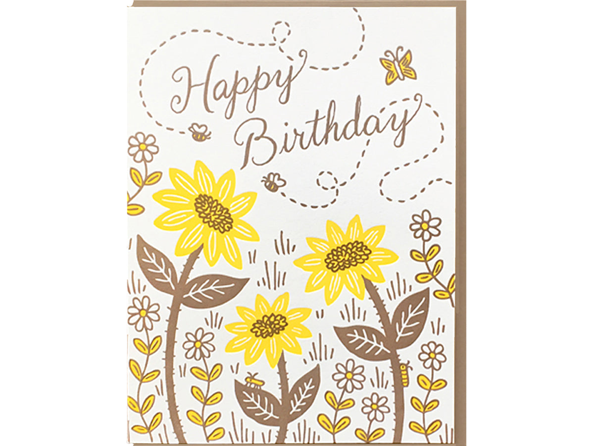 Birthday Bees & Blooms Greeting Card – Noteworthy Paper & Press